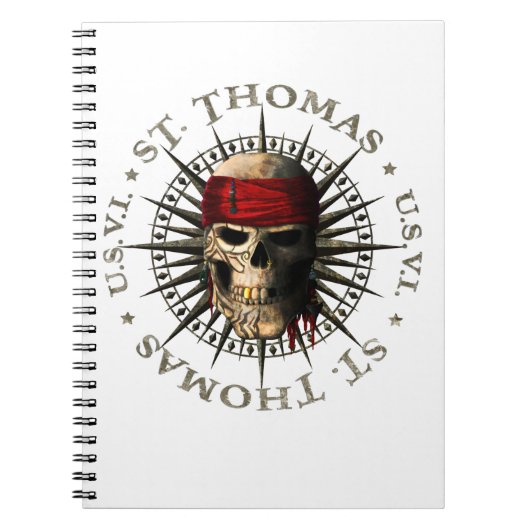 Carnet Saint Thomas USVI Pirate Skull (Devant)