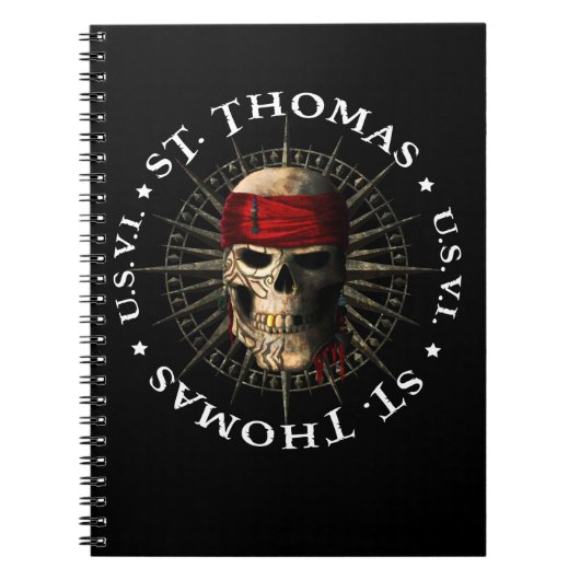 Carnet Saint Thomas USVI Pirate Skull (Devant)
