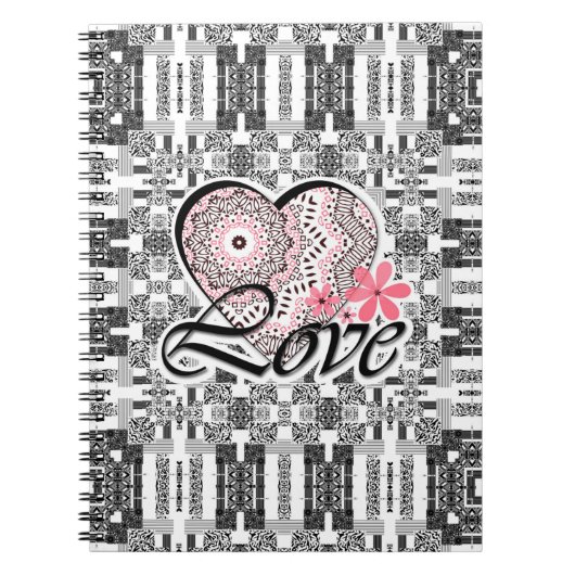 Carnet Saint Valentin Amour décor oarnamental pa (Devant)