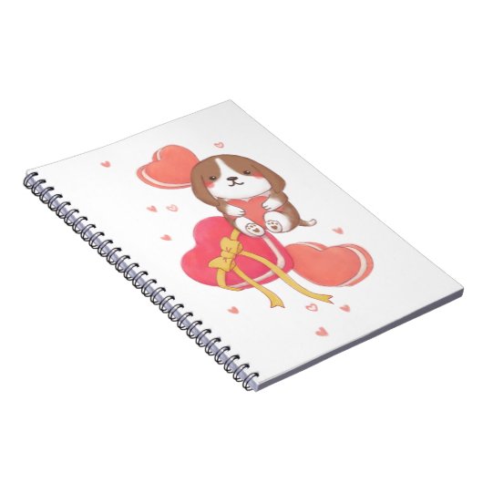 Carnet Saint Valentin : Beagle & Macarons (Côté Droit)