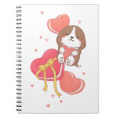 Carnet Saint Valentin : Beagle & Macarons (Devant)