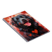 Carnet Saint-Valentin, chien de Terre-Neuve (Côté Droit)