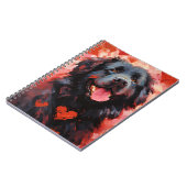 Carnet Saint-Valentin, chien de Terre-Neuve (Côté gauche)