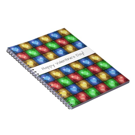 Carnet Saint Valentin coloré Coeurs rustiques (Côté Droit)