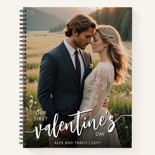 Carnet Saint-Valentin moderne premier jour de la Saint-Va (Devant)