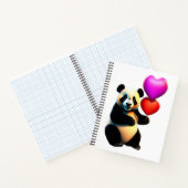 Carnet Saint Valentin, Panda & Heart Balloon, Saint Valen (Intérieur)