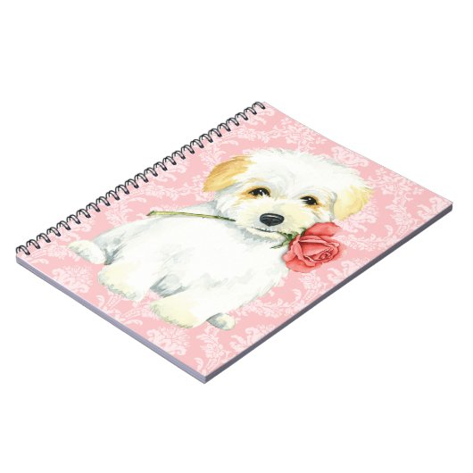 Carnet Saint-Valentin Rose Coton de Tulear (Côté gauche)