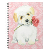 Carnet Saint-Valentin Rose Coton de Tulear (Devant)