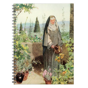 Carnet Sainte Claire d'Assise Arrosant des Fleurs (M 065)