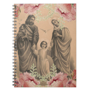Carnet Sainte Famille Jésus-Marie Saint-Joseph Vintage
