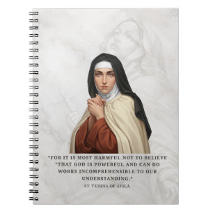 Carnet Sainte Thérèse d'Avila Citation Sainte Catholique