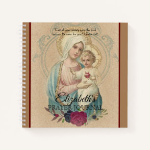 Carnet Sainte Vierge Marie Jésus Vintage