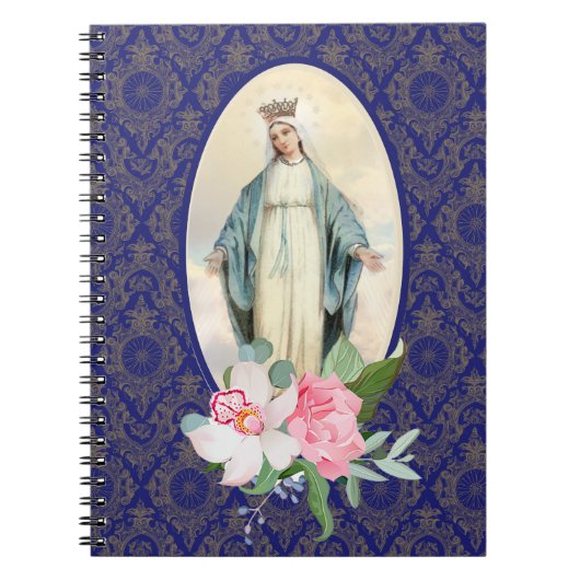 Carnet Sainte Vierge Marie Vintage Religieuse (Devant)