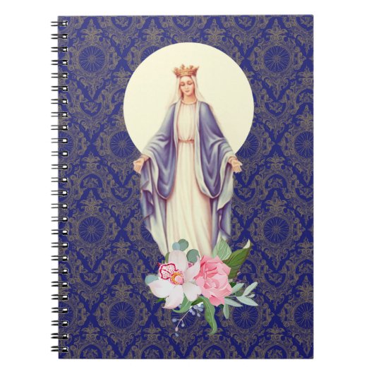 Carnet Sainte Vierge Marie Vintage Religieuse (Devant)