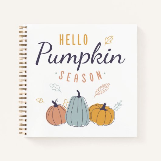 Carnet Saison Citrouille Hello (Devant)