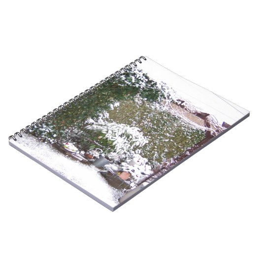 Carnet Saison de Noël, Neige dans le jardin (Côté gauche)