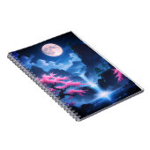 Carnet Sakora tree-Moonlit Waterfall with Cherr-pink (Côté Droit)