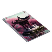 Carnet Sakura Cherry Blossom Garden Shrine Pond Japonais (Côté Droit)