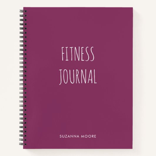 Carnet Salle De Sport Simple Et Violet Moderne Fitness (Devant)
