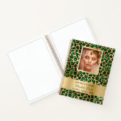 Carnet Salon de beauté léopard doré vert émeraude entrepr (Intérieur)