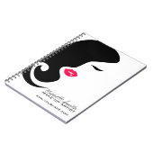 Carnet Salon de beauté noir minimaliste femme Silhouette (Côté gauche)