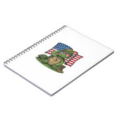 Carnet Salut de tortue patriotique Vector Design_1 (Côté gauche)