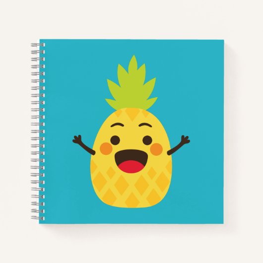 Carnet Salut les amis ! Illustration d'ananas (Devant)