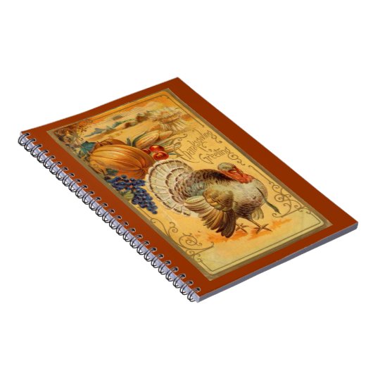 Carnet Salutation vintage d'action de grâces (Côté Droit)