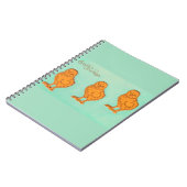 Carnet Salutations de Pâques Chicks Vert (Côté gauche)