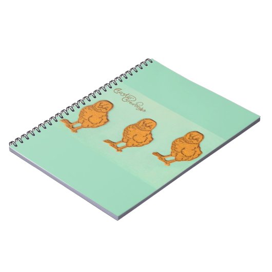 Carnet Salutations de Pâques Chicks Vert (Côté gauche)