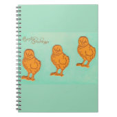 Carnet Salutations de Pâques Chicks Vert (Devant)