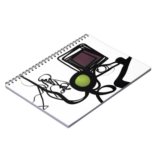 Carnet Salutations de Philydion : Abstrait noir et blanc (Côté gauche)