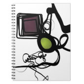 Carnet Salutations de Philydion : Abstrait noir et blanc (Devant)