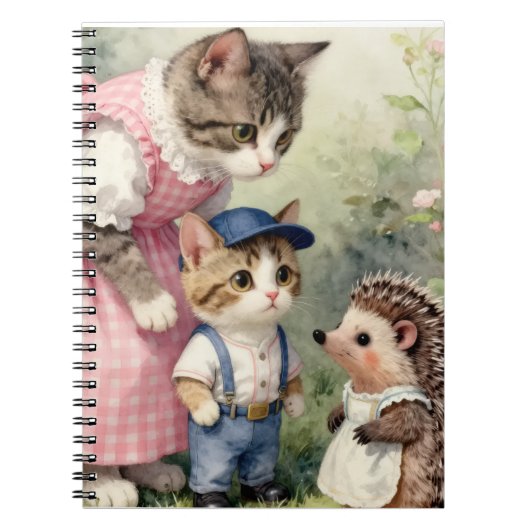 Carnet Salutations pour le premier jour – Chat et Hériss (Devant)