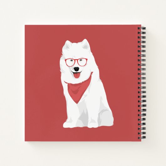 Carnet Sammy Le Bandana Rouge Samoyé Chien (Dos)