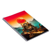 Carnet Samurai Cat Warrior Sunset Premium spiral Notebook (Côté Droit)