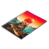 Carnet Samurai Cat Warrior Sunset Premium spiral Notebook (Côté gauche)