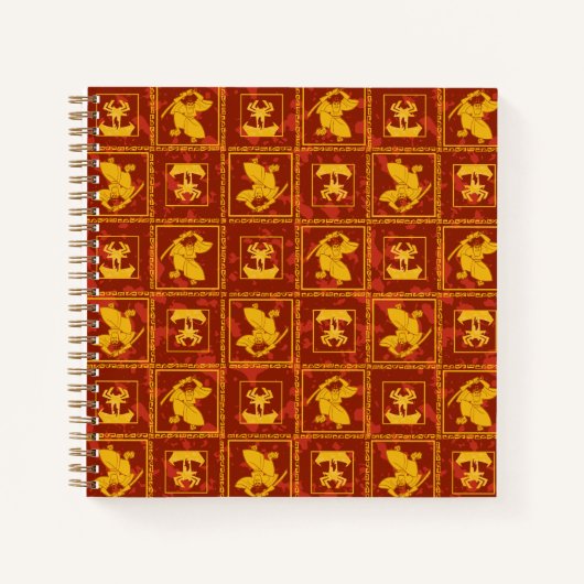 Carnet Samurai Jack & Aku Golden Silhouette Motif (Devant)