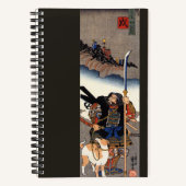 Carnet Samurai Warrior et son chien - Bois japonais (Recto)