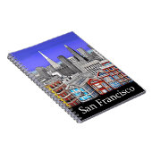 Carnet San Francisco Skyline Colour Line Art (Côté Droit)