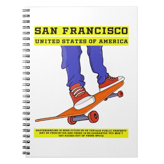 Carnet San Francisco, USA Patinage (Devant)