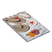 Carnet Sandales, Coquillages et Starfish à la plage (Côté Droit)