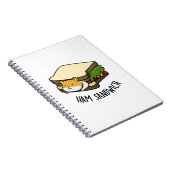 Carnet Sandwich au jambon Funny Hamster Pun (Côté Droit)