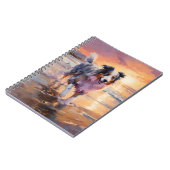 Carnet Sandy Australian Shepherd Dog on Beach Sunset (Côté gauche)