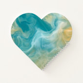 Carnet Sandy Brown Ocean Blue Fluid Art (Dos)