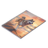 Carnet Sandy Paws Alaskan Malamute Chien sur le coucher d (Côté gauche)