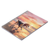 Carnet Sandy Paws Chien Beagle sur le coucher du soleil d (Côté gauche)