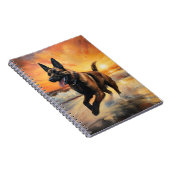 Carnet Sandy Paws Chien Malinois Belge sur le coucher du  (Côté Droit)