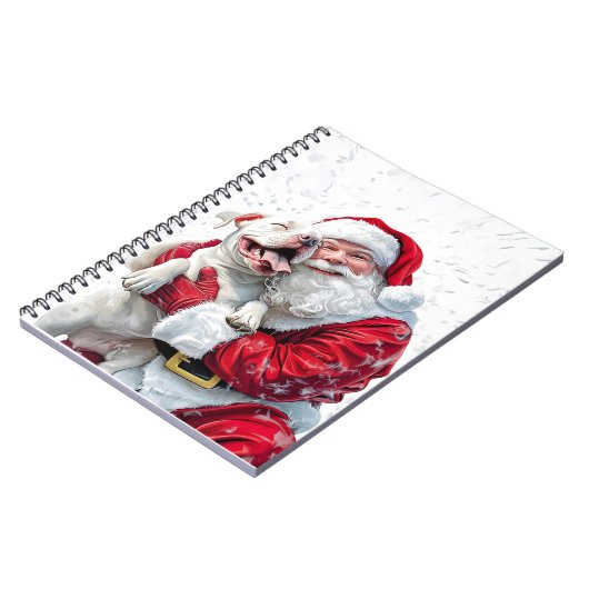 Carnet Santa Claus et Pitbull Chien Chien Chien Chien (Côté gauche)