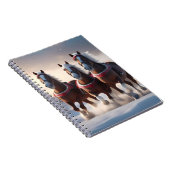 Carnet Santas Chevaux de Neige de Noël, (Côté Droit)